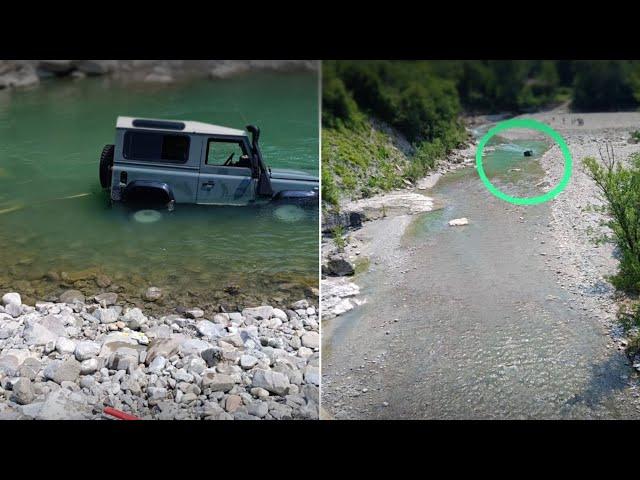 Land Rover Defender drowned in the river - Patrol Off Road Recovery