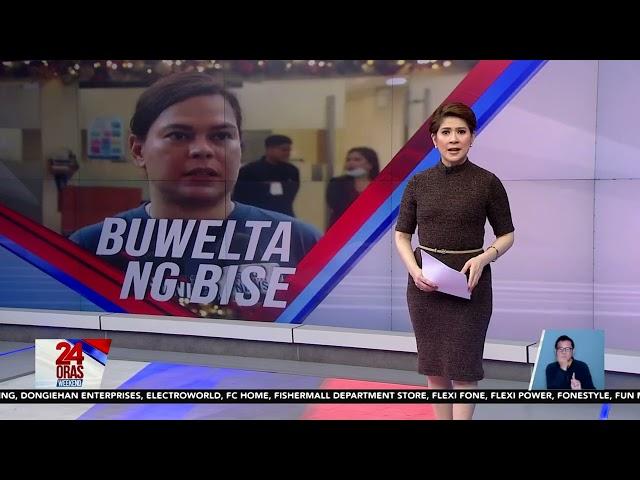 24 Oras Weekend: Mga tirada at banta ni VP Sara