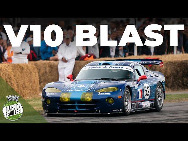 V10 Dodge Viper GTS-R thrashed up Goodwood Hill