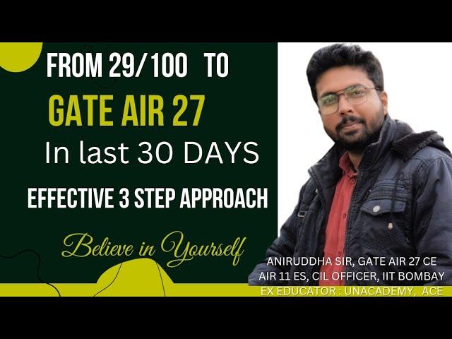 GATE 2025 Last month strategy #gate2025 #aniruddhasir #thecivilguruji #mocktest #motivational #yt