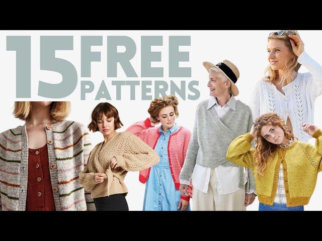 15 *FREE* Cardigan Knitting Patterns for Spring/Summer // mesh, lace, cables knitting inspiration