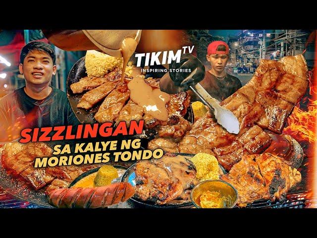 STREET SIZZLING | Gravy palang ULAM na! | Tondo Street Food | Liempo, T-bone Steak, Sisig | TIKIM TV