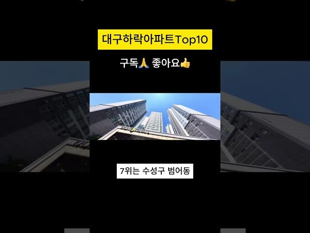 대구 아파트 하락 순위 Top10은?