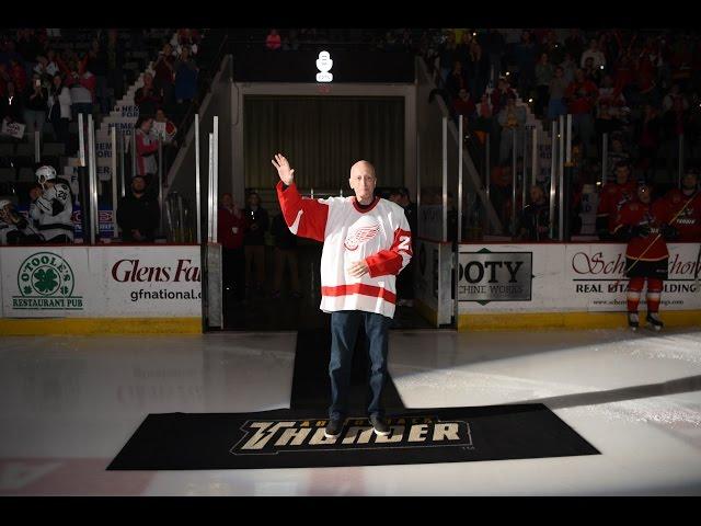 Dave Strader drops puck