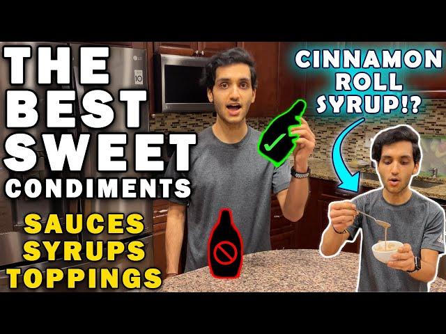 The 5 BEST Sweet Condiments for WEIGHT LOSS | Low Calorie Dieting Sauces, Cinnamon Roll Syrup Recipe