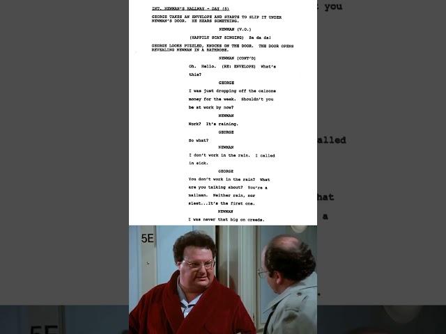 SEINFELD “The Calzone” Written by Alec Berg & Jeff Schaffer  #tvwriters #seinfeld