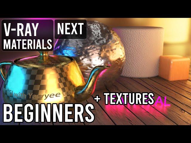 Vray Materials Beginner tutorial - 3Ds Max | Realistic Wood + Leather + Metal