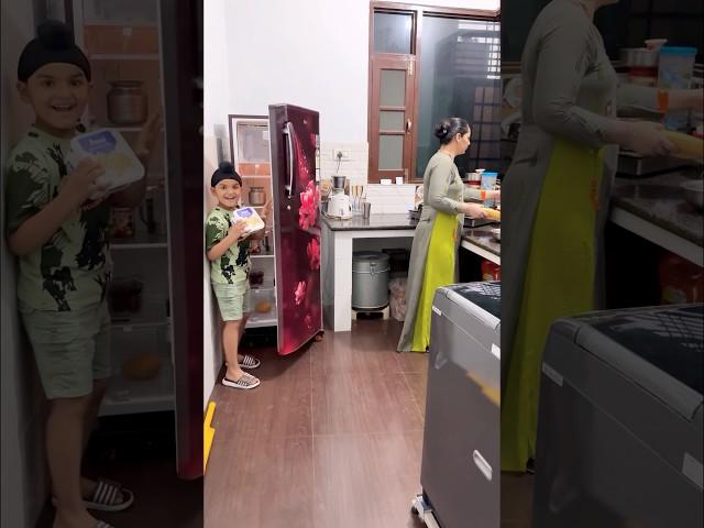 Abhi Ko Fridge Mein ice Cream Dikh Gai  #shorts #funny #abhibajwa