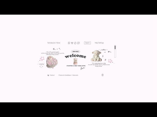 cute aesthetic Intro & Outro templates (pink and soft) | FREE FOR USE