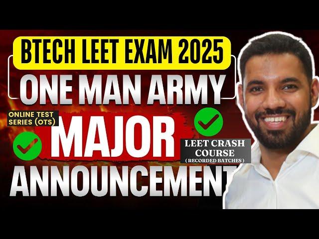 LEET EXAM 2025 BEST TEST SERIES CRASH COURSE BATCHES FOR LEET 2025 BTECH LATERAL ENTRY AFTER DIPLOMA