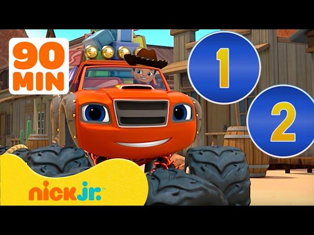 Blaze e le Mega Macchine | 90 MINUTI di Blaze che usa le STEM per contare!   | Nick Jr. Italia