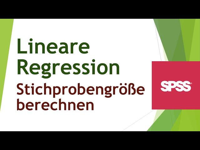 Stichprobengröße bei der multiplen linearen Regression mit SPSS