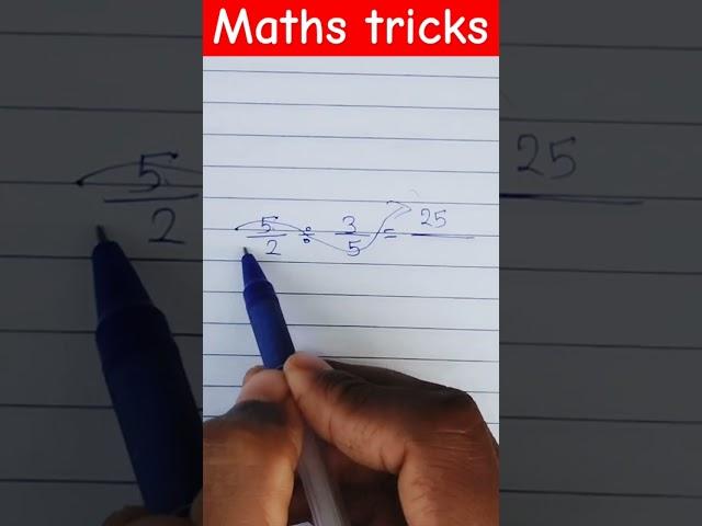 Maths tricks | fraction tricks #shorts #division #maths #tricks #viral #ytshorts