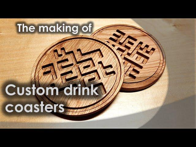 Custom drink coaster made on MPCNC