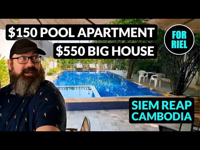 3 pool apartments from $150 + 4 bedroom house $550! Retire or move to Siem Reap, Cambodia! #forriel