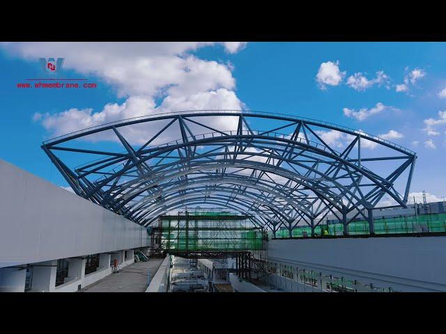 The First Affiliated Hospital of Medical College Construction Progress of PTFE Membrane Structure