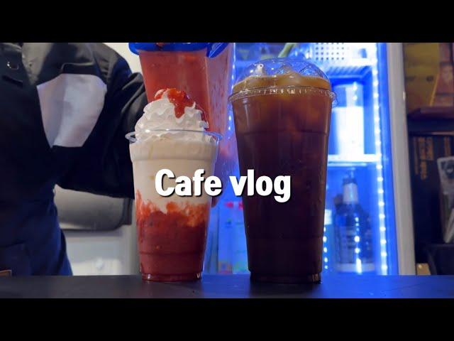 sub) 듣다가 바로 잠드는 1시간30분 영상| 카페 브이로그 | cafe vlog | asmr | 컴포즈알바 | 컴포즈브이로 | 컴포즈커피 | 카페알바 | nobgm | 4K