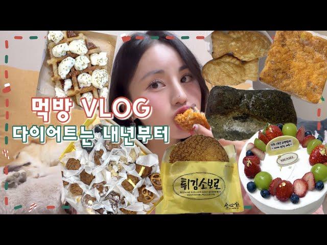 [먹방 VLOG] #5 다이어트는 내년부터 진짜 할게요..!