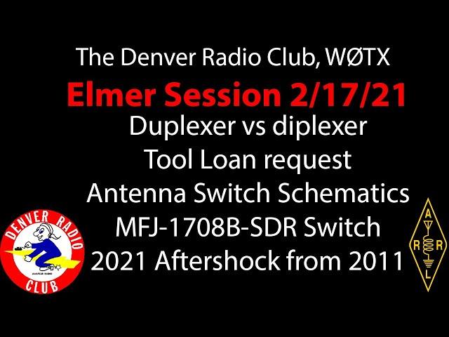 W0TX DRC Elmer Session 2/17/21