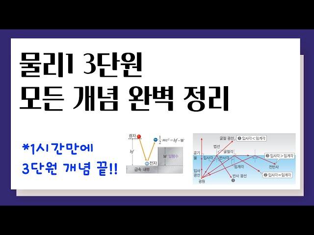 물리1 3단원 모든 개념 완벽 정리