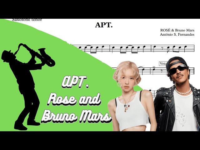 APT - Rose and Bruno Mars [SheetMusic] Tenor Sax PlayAlong