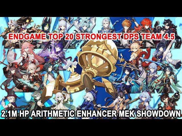 EndGame Top 20 Strongest DPS Team 4.5 - 2.1M HP Arithmetic Enhancer Mek Boss Showdown