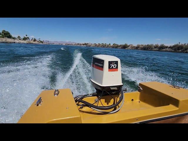 Minty 1974 Johnson 70 HP Doesn't Run Once in the Water