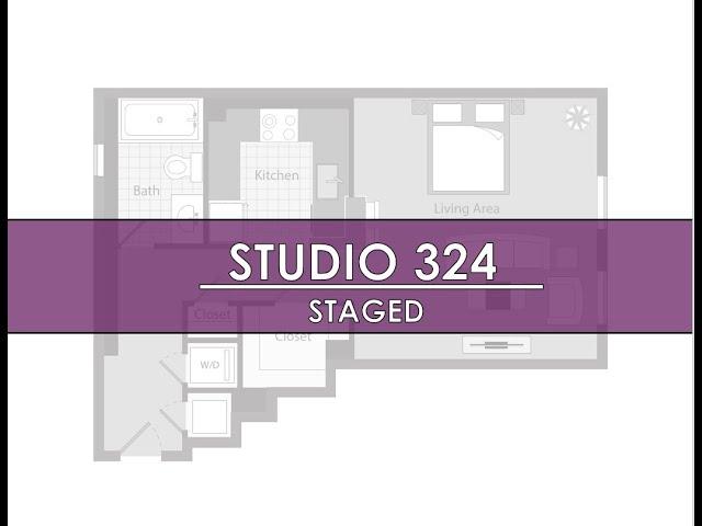 Studio 324 furnished/ staged