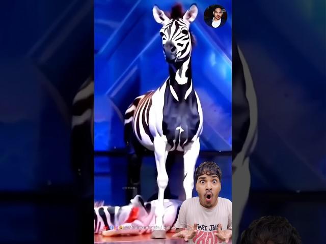 Make With Ai Video Man Changed into a horse  In America got talent Show #shorts #americagottalent