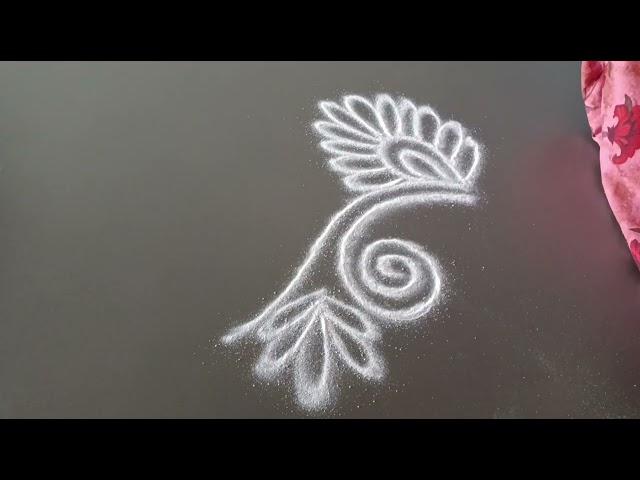 daily use rangoli || rangoli || rangoli design || rangoli kolam || muggulu || freehand rangoli