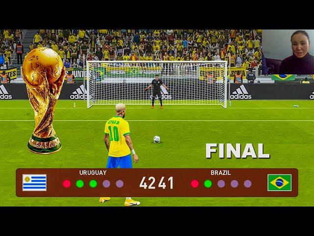 PES 2021 - Uruguay vs Brazil FINAL - Penalty Shootout FIFA World Cup 2022 - Gameplay PC