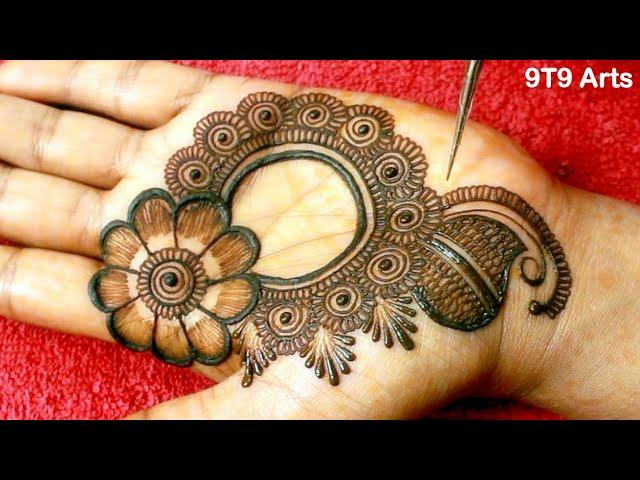 Very beautiful stylish front hand mehandi ka design | easy mehendi design | Simple wedding #mehndi