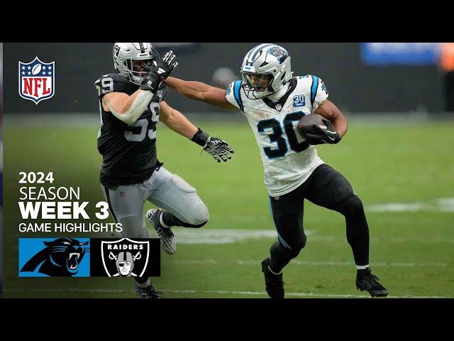 Carolina Panthers vs. Las Vegas Raiders Game Highlights | NFL 2024 Season Week 3