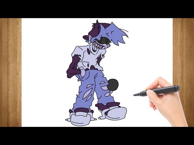 How To Draw Silly Billy Easy - Friday Night Funkin - FNF Mod