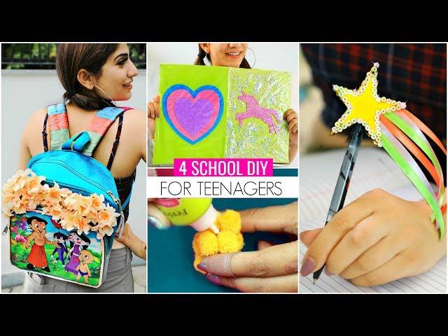 4 BACK To SCHOOL DIY For TEENAGERS... | #SchoolSupplies #Craft #Anaysa #DIYQueen