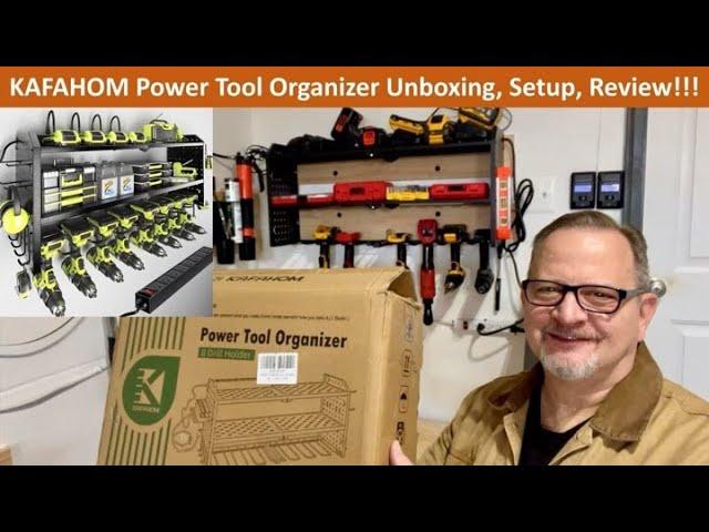 Easy To Put Together Power Tool Organizer - Unboxing, Setup, Review! KAFAHOM #powertools #organized