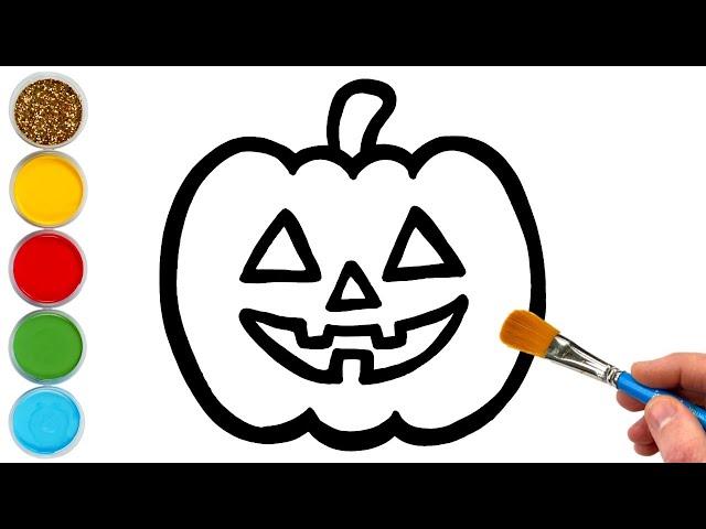 Halloween Compilation Drawing, Painting and Coloring for Kids & Toddlers | Watercolor Paints