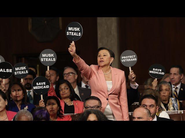 Democrats ‘memed’ online for their ‘stupid signs’ during Trump’s Congress address