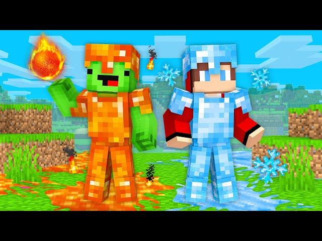 Mikey FIRE Armor vs JJ ICE Armor Survival Battle in Minecraft (Maizen)