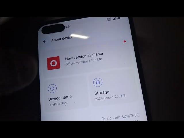 Why Red Dot in Settings About Device (Oneplus Nord)