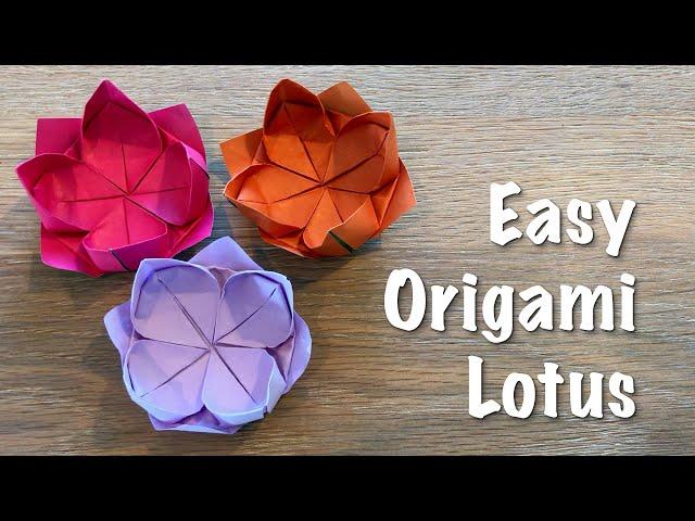 How to make an origami Lotus Flower - the simple way