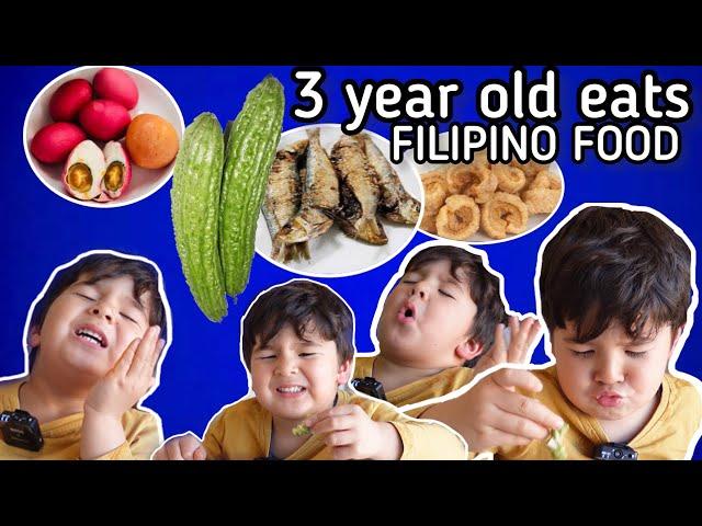 This 3 year old kid can eat the most disgusting Filipino food that adults cannot even eat!!