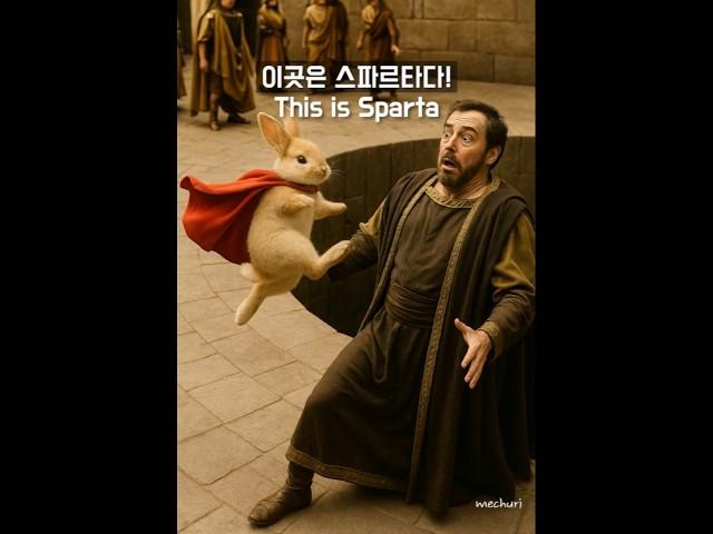 This is Sparta #토끼 #Bunny #rabbit #귀여운토끼 #토끼일상 #토끼스타그램 #토끼집사 #spartacus #ai숏츠 #300 #스파르타 #sparta