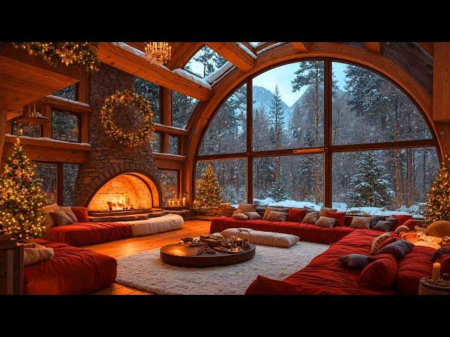 Relaxing Christmas Jazz Instrumental Music for Stress Relief  Cozy Christmas Ambience & Fireplace 