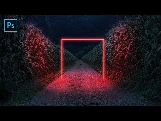 Neon Light Effect - Colorful Glow Lines Photoshop Tutorial