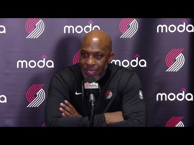 Chauncey Billups Postgame Interview | Portland Trail Blazers 98, Los Angeles Lakers 107