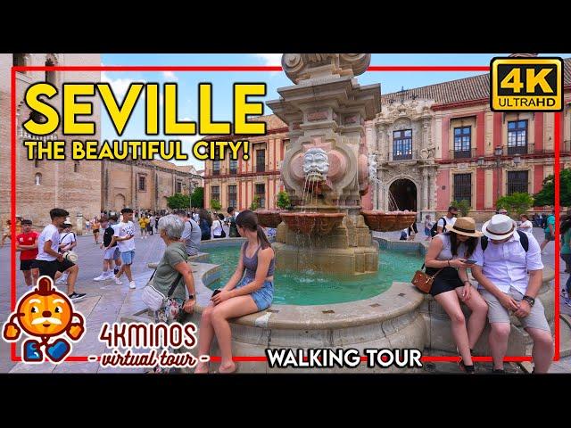 SEVILLE ,The beautiful city! | 4K UHD | Walking Virtual Tour Spain 2024