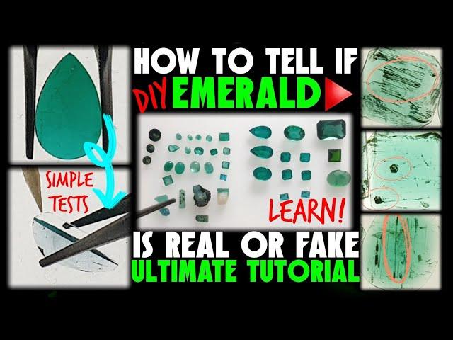 How to tell if Emerald is Real or Fake  DIY Ultimate Tutorial  Easy Gem Test 