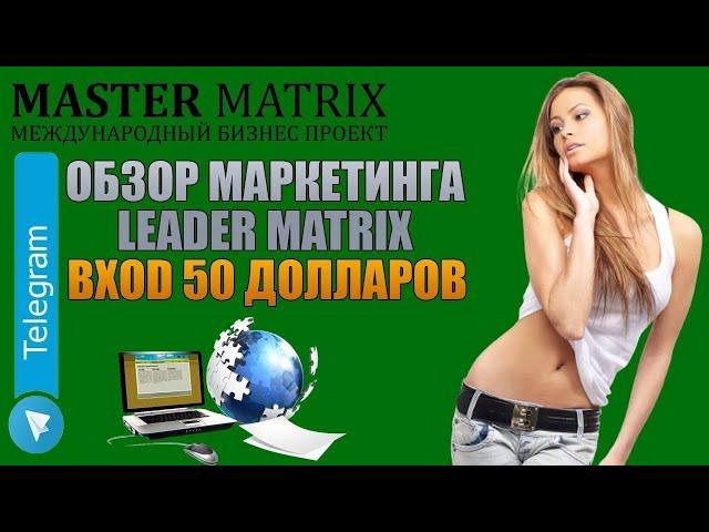 Бизнес проект Telegram Master Маркетинг Leader Matrix Вход 50 долларов