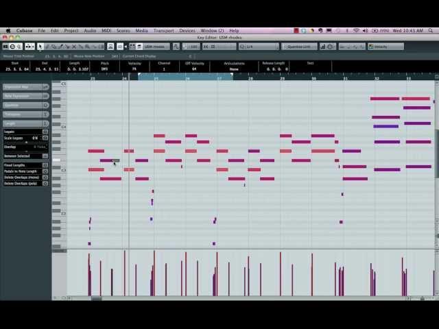 MIDI Editing in the Key Editor